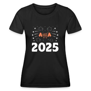 Bonne Année 2025 Couponer Shopper Économisez de l’argent - T-shirt sport Femme - noir - Devant - AI Model Female 172 light (172cm)