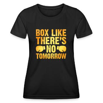 Boxen Sie, als gäbe es kein Morgen Boxer Sportler - Frauen Funktions-T-Shirt - Schwarz - Vorne - AI Model Female 172 light (172cm)
