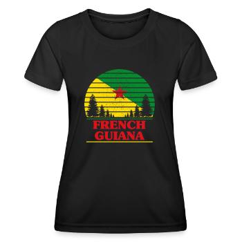 Guyane française - T-shirt sport Femme - noir - Devant - AI Model Female 172 light (172cm)