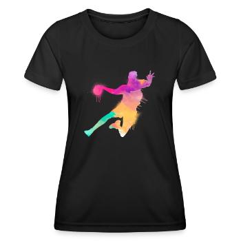 Je peux pas j'ai Handball - T-shirt sport Femme - noir - Devant - AI Model Female 172 light (172cm)