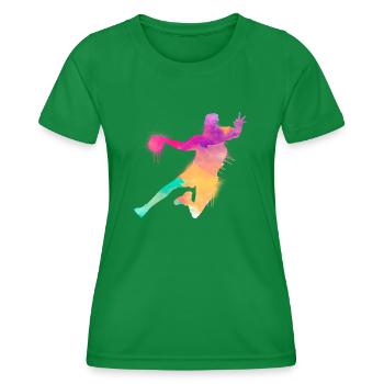 Je peux pas j'ai Handball - T-shirt sport Femme - vert - Devant - AI Model Female 172 dark (172cm)