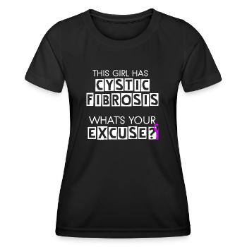 This Girl Has Cystic Fibrosis - Women's Functional T-Shirt - black - Front - AI Model Female 172 light (172cm)