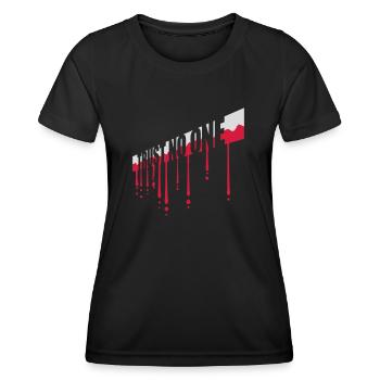 trust no one quote - Women's Functional T-Shirt - black - Front - AI Model Female 172 light (172cm)