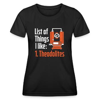 Arpenteur Cartographe Arpenteur Arpenteur - T-shirt sport Femme - noir - Devant - AI Model Female 172 light (172cm)