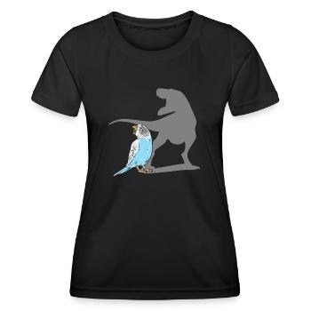 Budgerigar Parakeet Bird Pet Gift - Women's Functional T-Shirt - black - Front - AI Model Female 172 light (172cm)