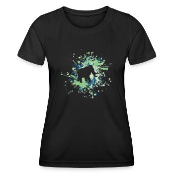Éclaboussure de couleur Mamut - T-shirt sport Femme - noir - Devant - AI Model Female 172 light (172cm)