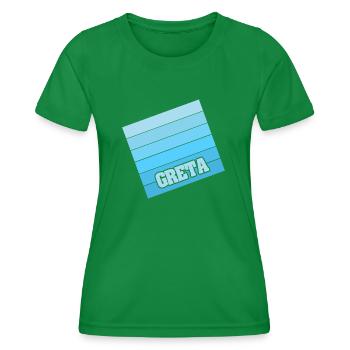 Frau Mädchenname Frauenname Greta - Frauen Funktions-T-Shirt - Kelly Green - Vorne - AI Model Female 172 dark (172cm)