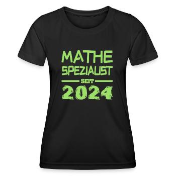 Mathespezialist 2024 - Frauen Funktions-T-Shirt - Schwarz - Vorne - AI Model Female 172 light (172cm)