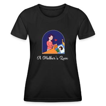 Design d’amour pour la fête des mères - T-shirt sport Femme - noir - Devant - AI Model Female 172 light (172cm)