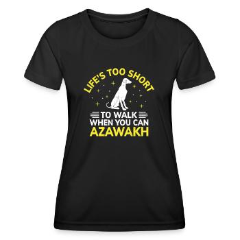 Azawakh Hundebesitzer Arabischer Windhund Tuareg Sloughi - Frauen Funktions-T-Shirt - Schwarz - Vorne - AI Model Female 172 light (172cm)