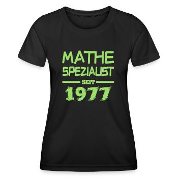 Mathespezialist 1977 - Frauen Funktions-T-Shirt - Schwarz - Vorne - AI Model Female 172 light (172cm)