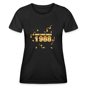 1988 - Women's Functional T-Shirt - black - Front - AI Model Female 172 light (172cm)