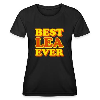 Lea prénom drôle cadeau - T-shirt sport Femme - noir - Devant - AI Model Female 172 light (172cm)
