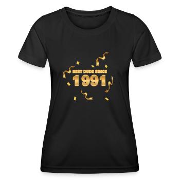 1991 - Women's Functional T-Shirt - black - Front - AI Model Female 172 light (172cm)