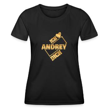 Andrey als Couple - Frauen Funktions-T-Shirt - Schwarz - Vorne - AI Model Female 172 light (172cm)