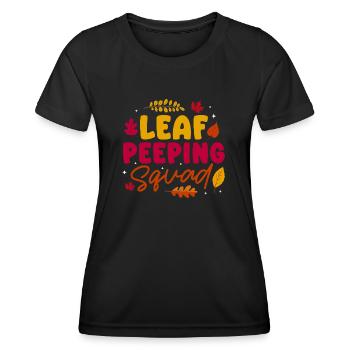 Leaf Peeping Squad Autumn Leaf Peeper - Frauen Funktions-T-Shirt - Schwarz - Vorne - AI Model Female 172 light (172cm)