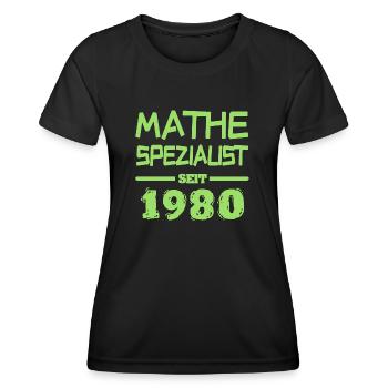 1980 - Frauen Funktions-T-Shirt - Schwarz - Vorne - AI Model Female 172 light (172cm)