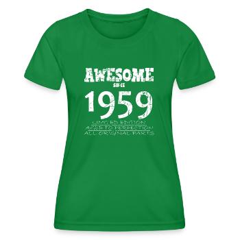 1959 - Legendary 65th Anniversary - Women's Functional T-Shirt - kelly green - Front - AI Model Female 172 dark (172cm)