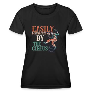 Easily Distracted By The Circus Acts Costume Party - Frauen Funktions-T-Shirt - Schwarz - Vorne - AI Model Female 172 light (172cm)