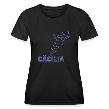 Geschenk für Cäcilia - Frauen Funktions-T-Shirt - Schwarz - Vorne - AI Model Female 172 light (172cm)