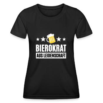 Bier Bierokratie - Frauen Funktions-T-Shirt - Schwarz - Vorne - AI Model Female 172 light (172cm)