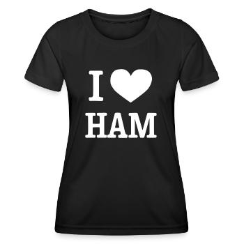 Schinken - Frauen Funktions-T-Shirt - Schwarz - Vorne - AI Model Female 172 light (172cm)