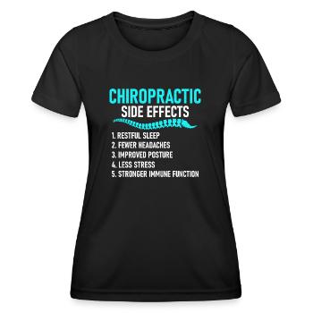 Chiropractic Side Effects Chiropractor Physical Th - Frauen Funktions-T-Shirt - Schwarz - Vorne - AI Model Female 172 light (172cm)