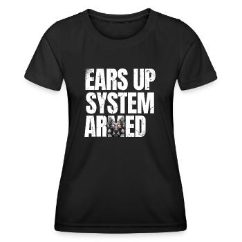 Ohren hoch System Bewaffnet Deutscher Schäferhund Liebhaber GSD Hund - Frauen Funktions-T-Shirt - Schwarz - Vorne - AI Model Female 172 light (172cm)