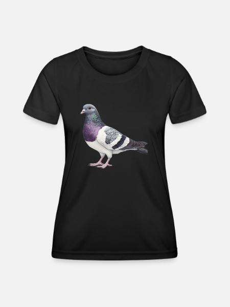 Taube - Frauen Funktions-T-Shirt - Schwarz
