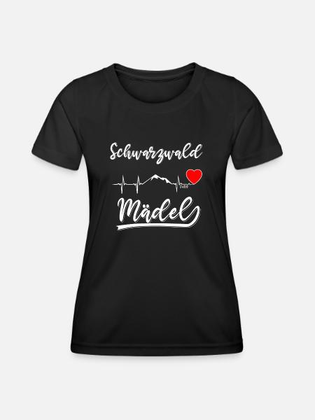 Schwarzwald Mädel ♥ - Frauen Funktions-T-Shirt - Schwarz