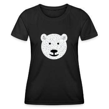 Ours Face Ours - T-shirt sport Femme - noir - Devant - AI Model Female 172 light (172cm)