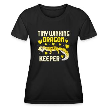 Leopard Gecko Lizard Reptiles Herpetologist - Women's Functional T-Shirt - black - Front - AI Model Female 172 light (172cm)