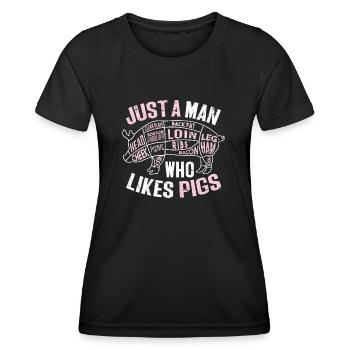Fleischerei Metzger Fleischer Metzgerei Geschenk - Frauen Funktions-T-Shirt - Schwarz - Vorne - AI Model Female 172 light (172cm)