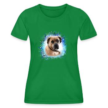 Cane Corso,Dog,Painting,Graffiti,Bulldog - Women's Functional T-Shirt - kelly green - Front - AI Model Female 172 dark (172cm)