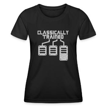Manuelle Gangschaltung Knüppelschaltung - Frauen Funktions-T-Shirt - Schwarz - Vorne - AI Model Female 172 light (172cm)