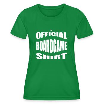 Boardgamer tshirt - My official Boardgame shirt - Women's Functional T-Shirt - kelly green - Front - AI Model Female 172 dark (172cm)