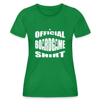 Boardgamer tshirt - My official Boardgame shirt - Women's Functional T-Shirt - kelly green - Front - AI Model Female 172 dark (172cm)