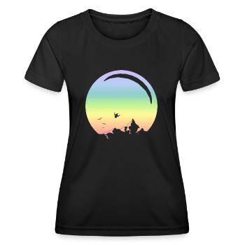 Paragliding - Women's Functional T-Shirt - black - Front - AI Model Female 172 light (172cm)