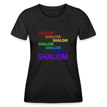 SHALOM PAIX - 7 COULEURS - Marche - T-shirt sport Femme - noir - Devant - AI Model Female 172 light (172cm)