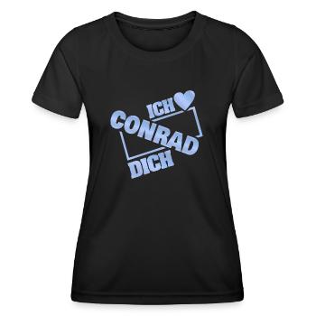Geschenk für Conrad - Frauen Funktions-T-Shirt - Schwarz - Vorne - AI Model Female 172 light (172cm)