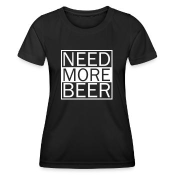 Funny Beer Saying Gift Idea Party - Women's Functional T-Shirt - black - Front - AI Model Female 172 light (172cm)