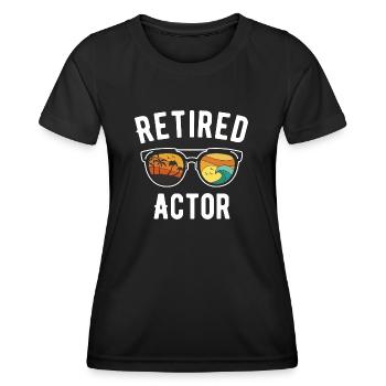 Glückseligkeit im Ruhestand: Hollywood-Ikone im - Frauen Funktions-T-Shirt - Schwarz - Vorne - AI Model Female 172 light (172cm)