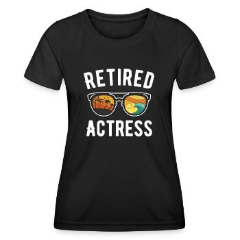 Hollywood-Schauspielerin im Ruhestand - Frauen Funktions-T-Shirt - Schwarz - Vorne - AI Model Female 172 light (172cm)
