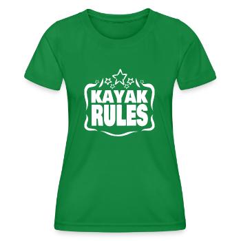 Règles de Kayak Kajak - T-shirt sport Femme - vert - Devant - AI Model Female 172 dark (172cm)