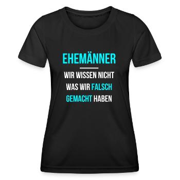 Ehemänner wissen nicht was sie falsch machen - Frauen Funktions-T-Shirt - Schwarz - Vorne - AI Model Female 172 light (172cm)