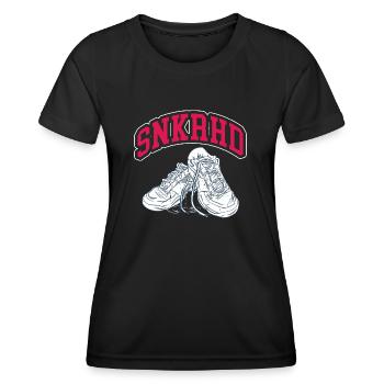 Funny Sneakerhead - Chaussures de sport Chaussures de course - T-shirt sport Femme - noir - Devant - AI Model Female 172 light (172cm)