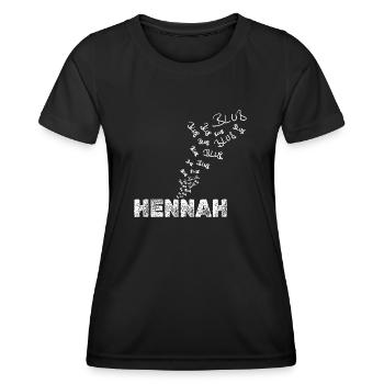 Anglerin Hennah - Frauen Funktions-T-Shirt - Schwarz - Vorne - AI Model Female 172 light (172cm)