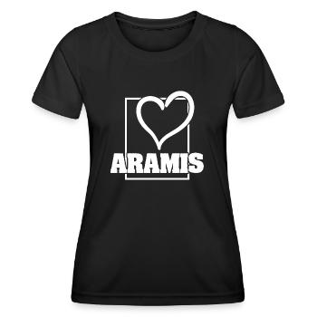 Aramis en femme - T-shirt sport Femme - noir - Devant - AI Model Female 172 light (172cm)