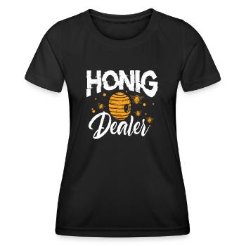Honig Dealer Bienenhalter Honigbiene Imker - Frauen Funktions-T-Shirt - Schwarz - Vorne - AI Model Female 172 light (172cm)
