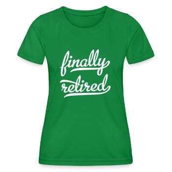 Endlich Rente - Frauen Funktions-T-Shirt - Kelly Green - Vorne - AI Model Female 172 dark (172cm)